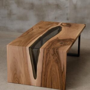Mesa rustica Elegante en convinacion de elementos